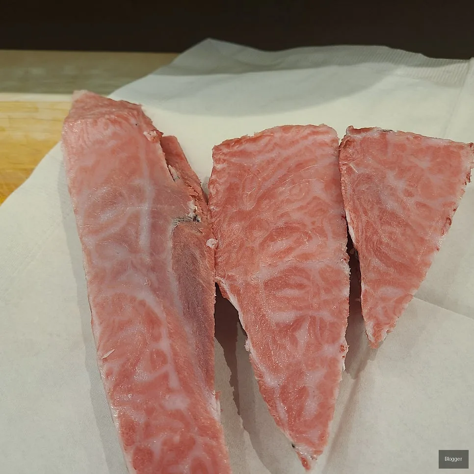 골드참치 최상급 참치 부위 마블링
