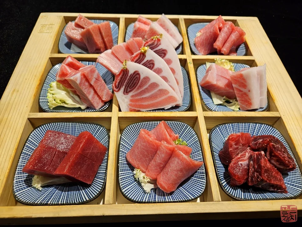 골드참치 안키모 참치초밥 참치회무침, 다양한 별미