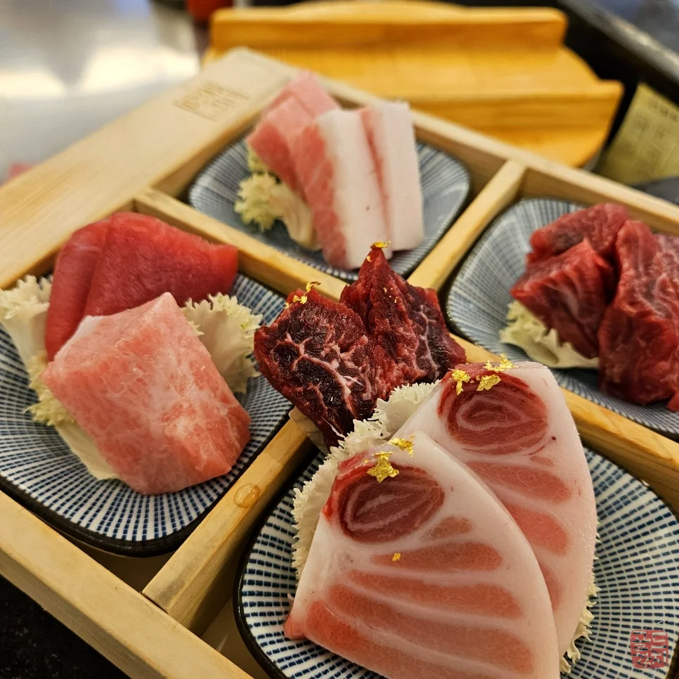 Gold Tuna premium tuna sashimi platter, fresh tuna dishes