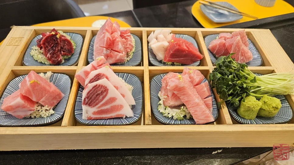 Gold Tuna premium omakase, fresh texture
