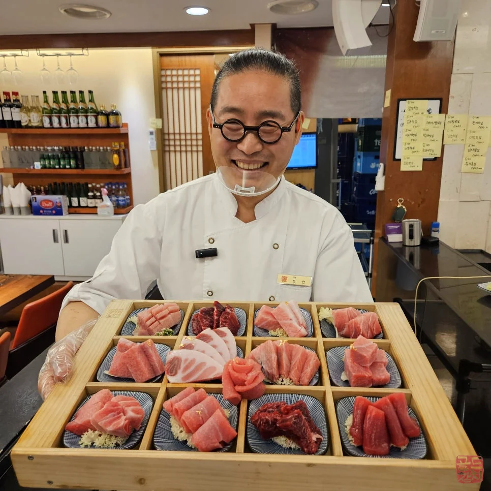 신사동 골드참치 직원 친절한 서비스 쏘맥이모 참치아저씨