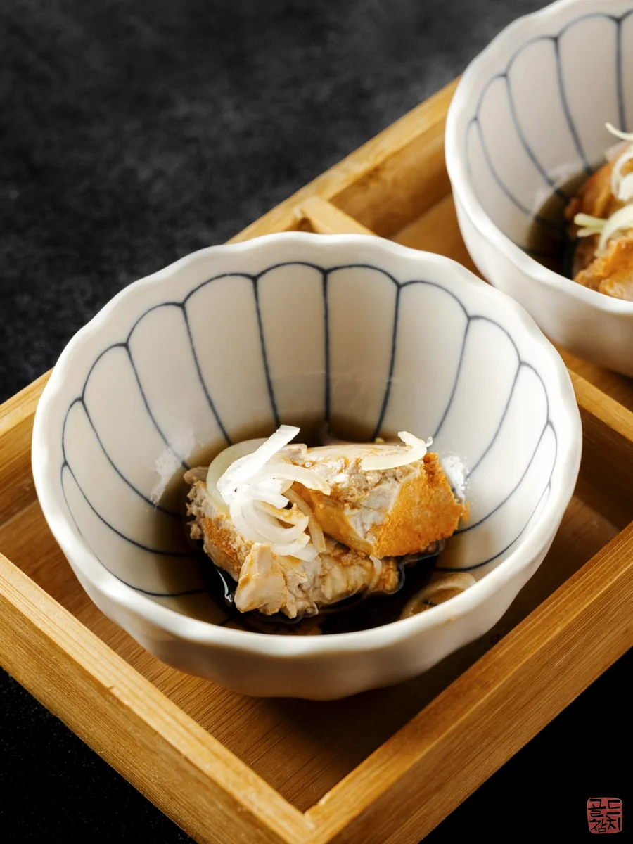 Gold Tuna 15-course, chicken karaage, monkfish liver dish