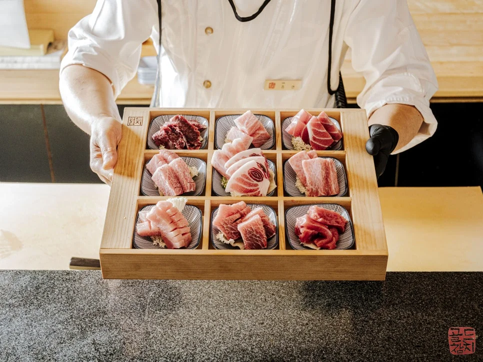 Gold Tuna premium tuna sashimi omakase dish