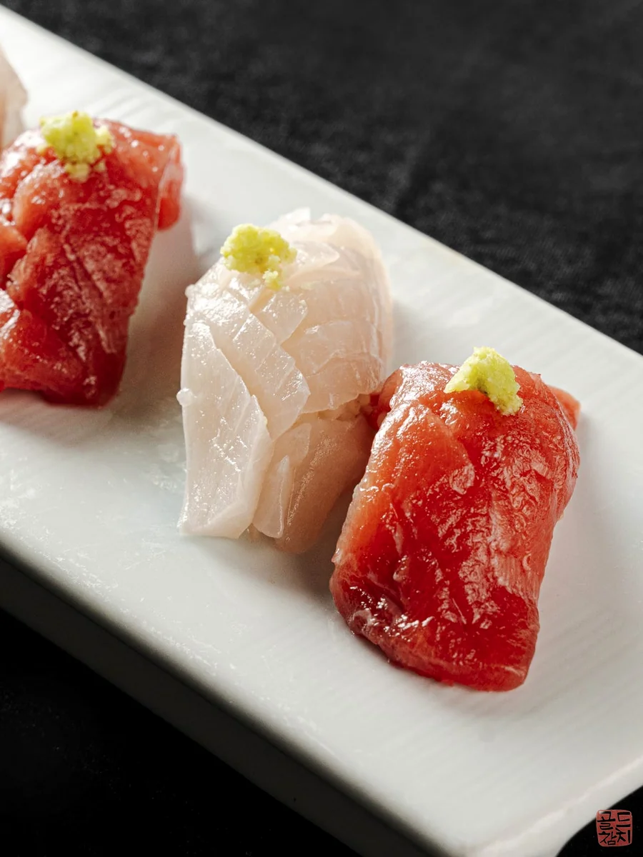 Gold Tuna artistic tuna sashimi omakase plating