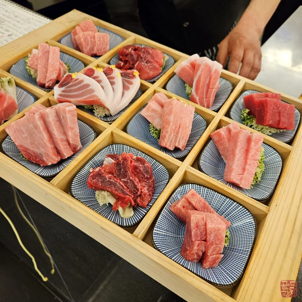 골드참치 참치회 마블링 고급스러운 식감