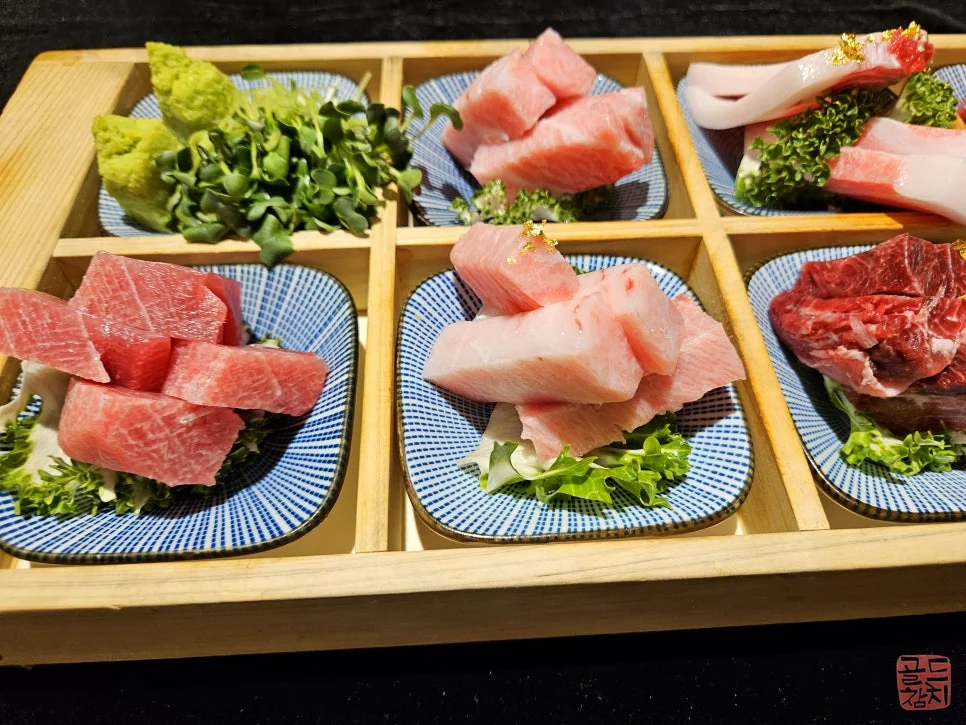 Bangyi-dong Gold Tuna sashimi, sake pairing, alcoholic beverages