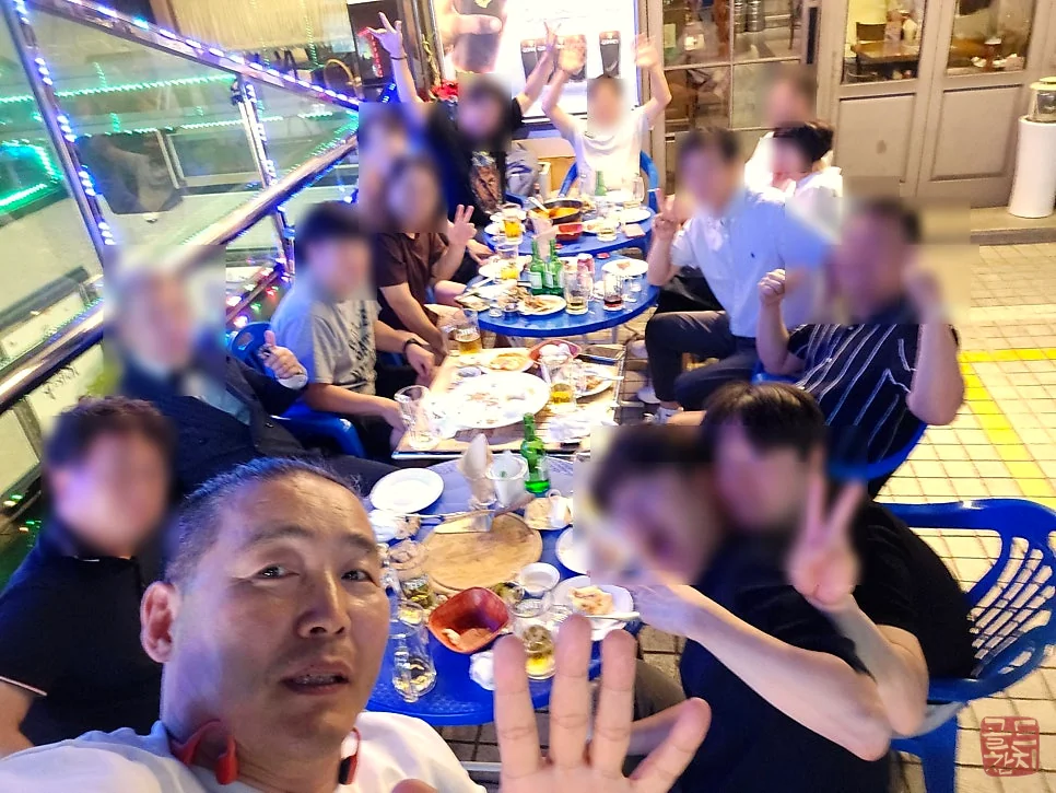 잠실역 단체 회식 해산물 야장 식사 대게 랍스터