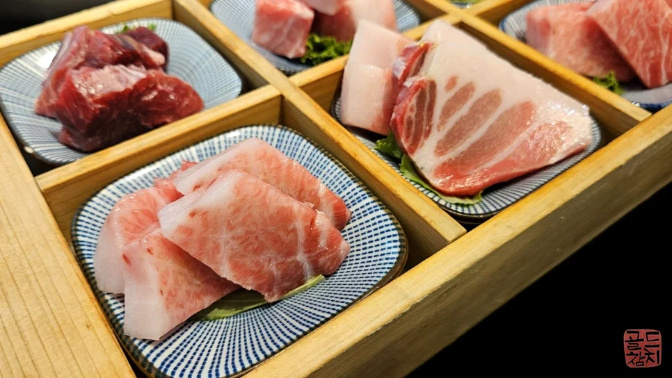 Gold Tuna premium tuna sashimi, Gamatotoro, belly button fat, exquisite cuts