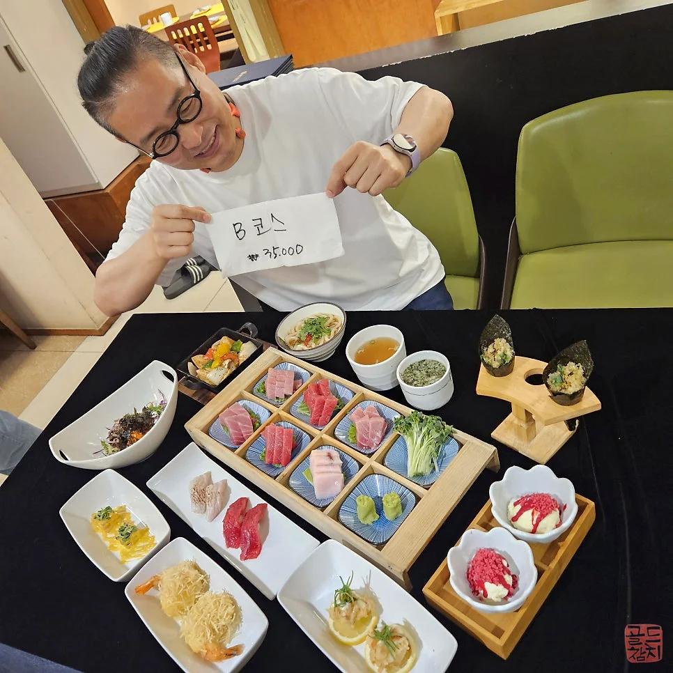 잠실 골드참치 런치B코스 35000원 참치회