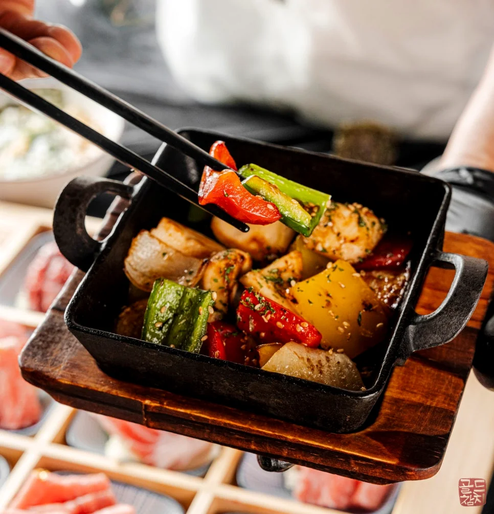 강남 골드참치 참치 초밥 버섯 요리 구성
