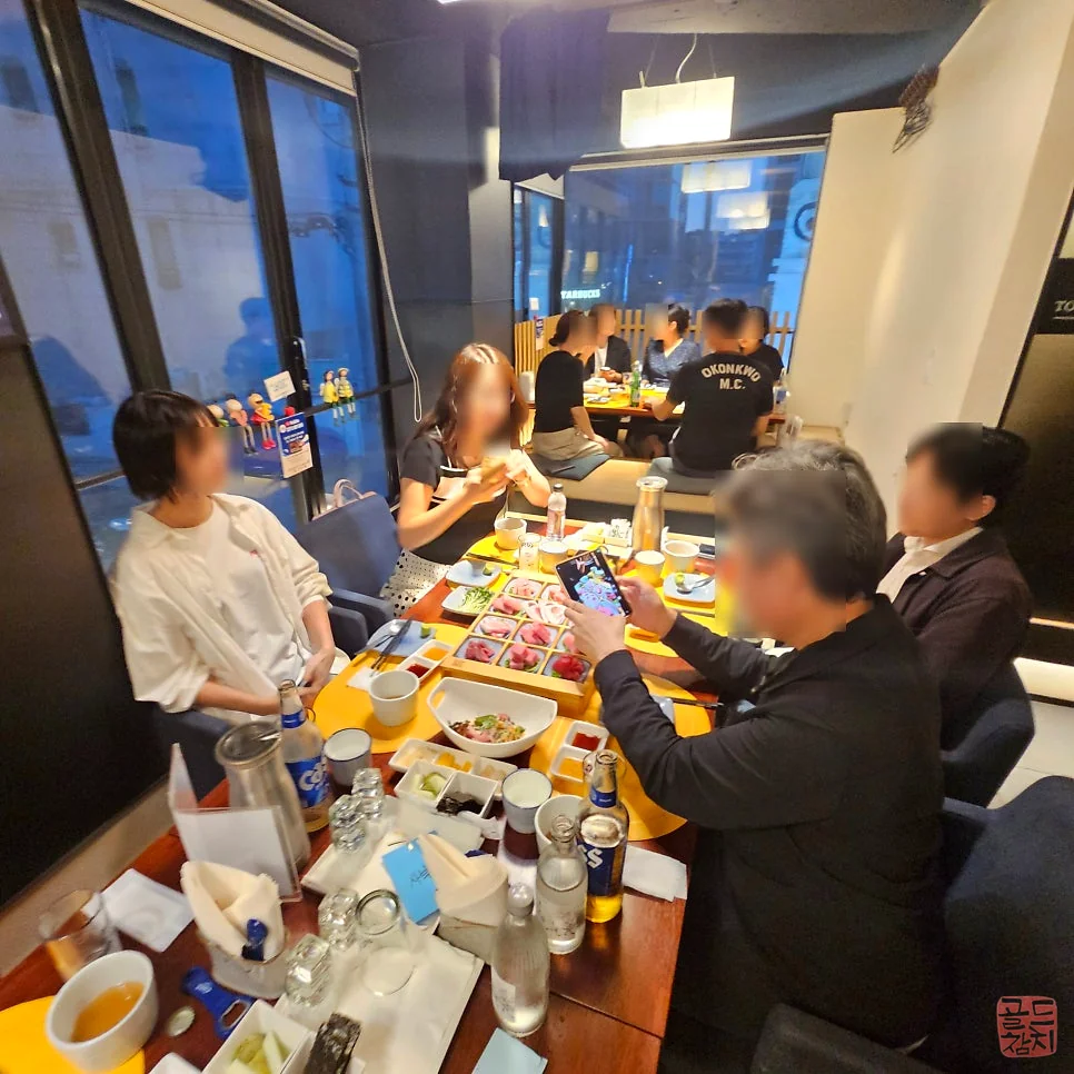 강남 골드참치 소규모 송년회 참치회 코스 요리