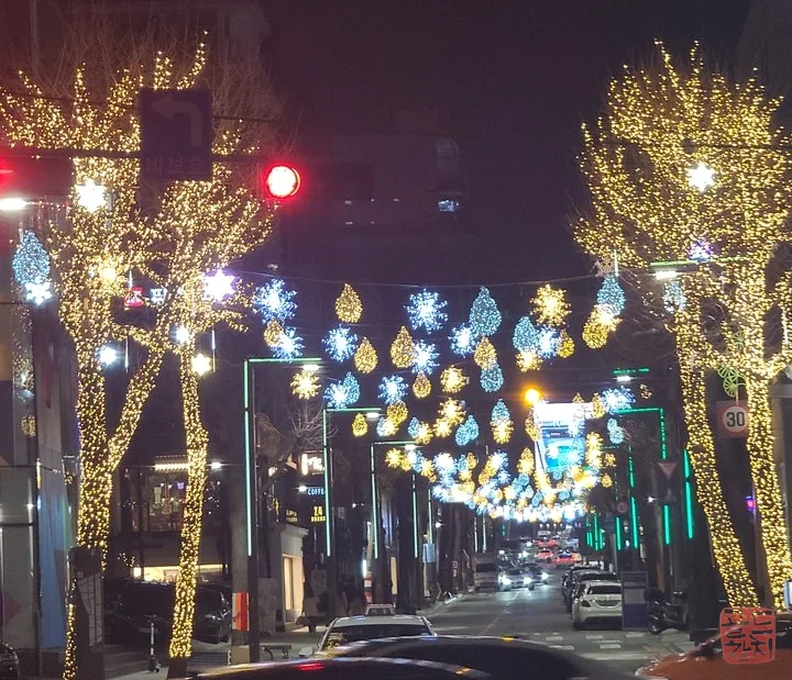 Sinsa-dong Garosu-gil street view, date spot atmosphere