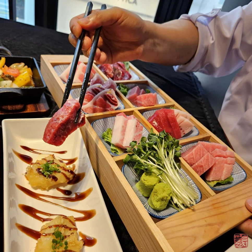 Gold Tuna omakase, various tuna cuts, course meal