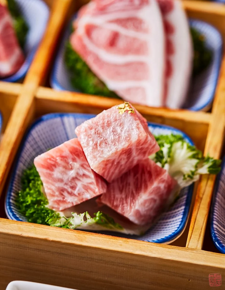 Sinsa-dong Gold Tuna thick-cut tuna sashimi, aged tuna