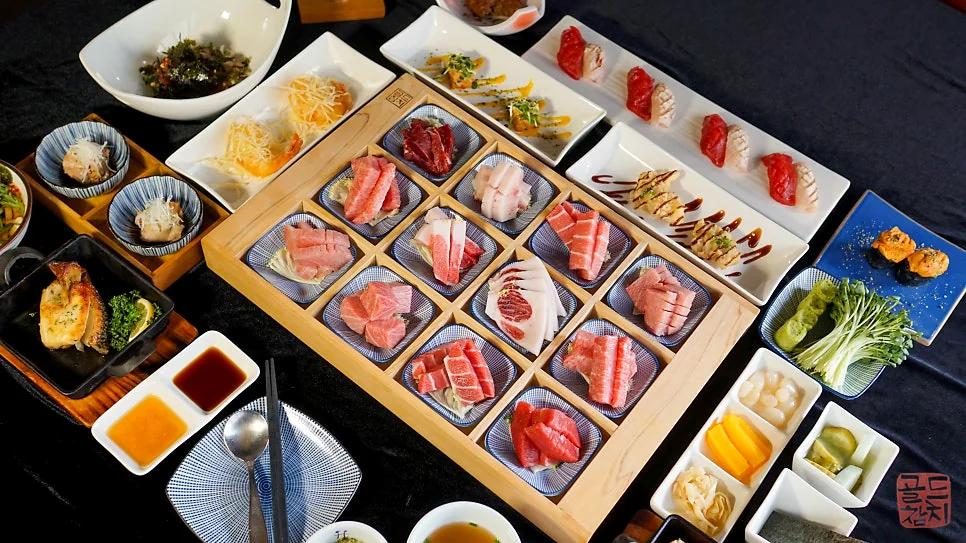 Gangnam Gold Tuna premium tuna sashimi omakase platter