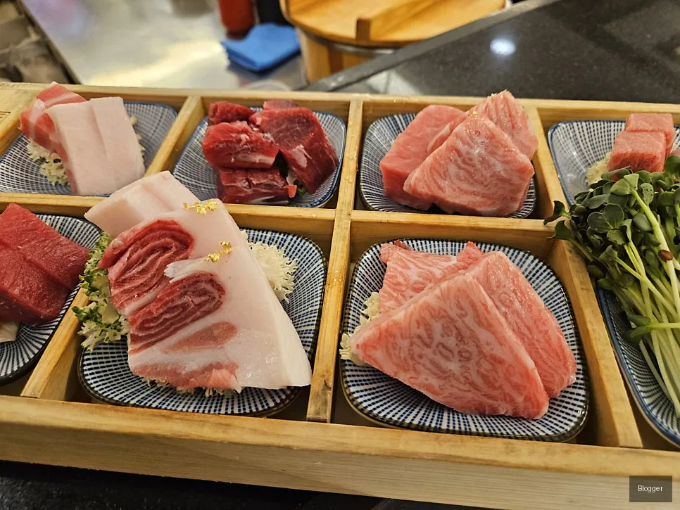 신사동 골드참치 참다랑어 가맛살 배꼽살 참치회