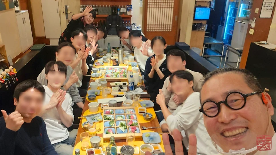 Gold Tuna company dinner, joyful gathering atmosphere
