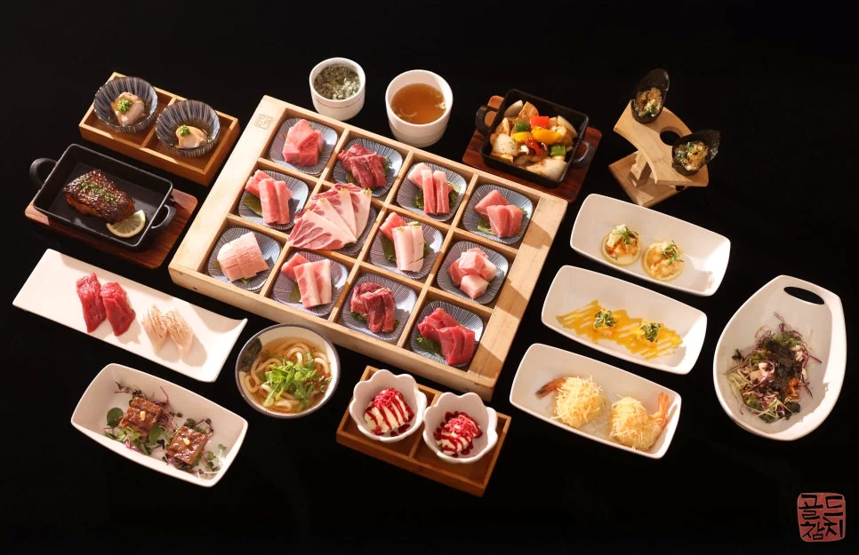 Bangyi-dong Gold Tuna private room restaurant, hinoki wood interior, elegant setting