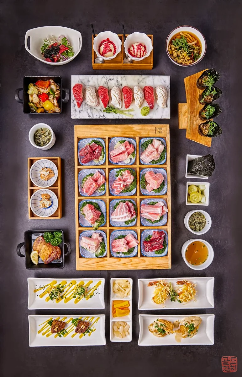 골드참치 참치 15코스 오마카세 아름다운 구성