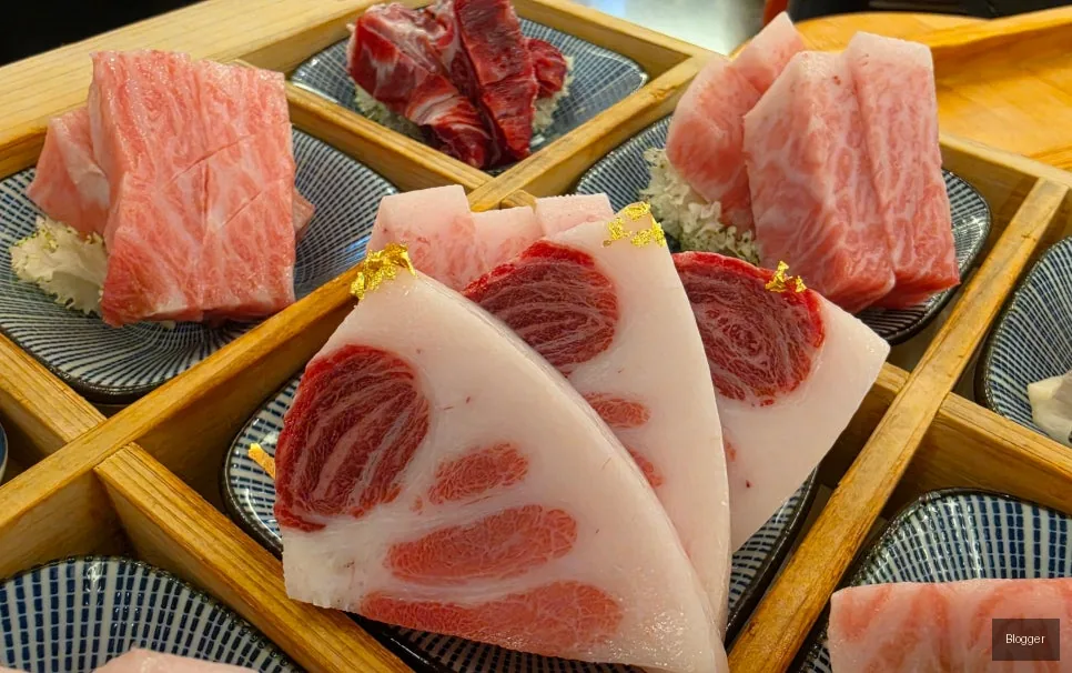 방이동 골드참치 35000원 런치 참치회 구성과 플레이팅