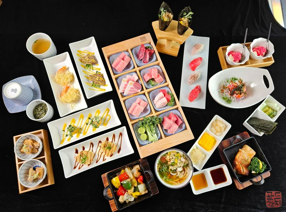 Bangi-dong Goldtuna 2-person Royal Special Full Course tuna sashimi spread