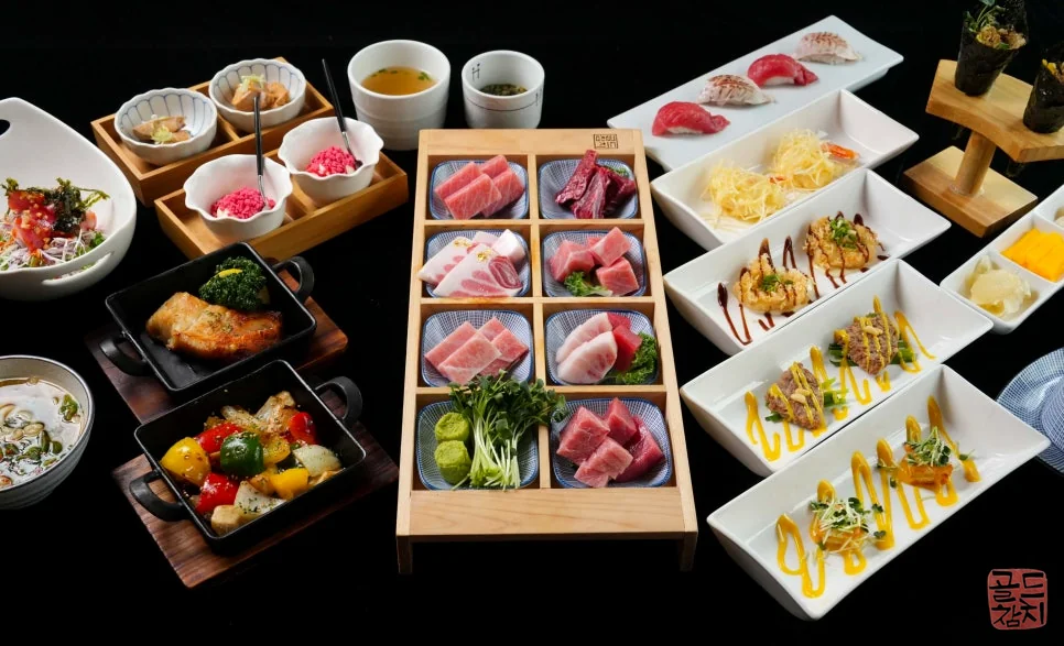 Bangyi-dong Gold Tuna 2-person full course meal, premium tuna sashimi platter