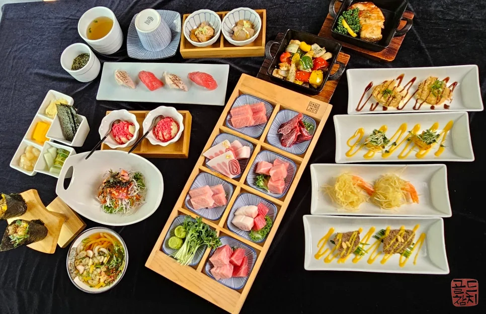 Bangyi-dong Gold Tuna 2-person full course, premium tuna sashimi omakase