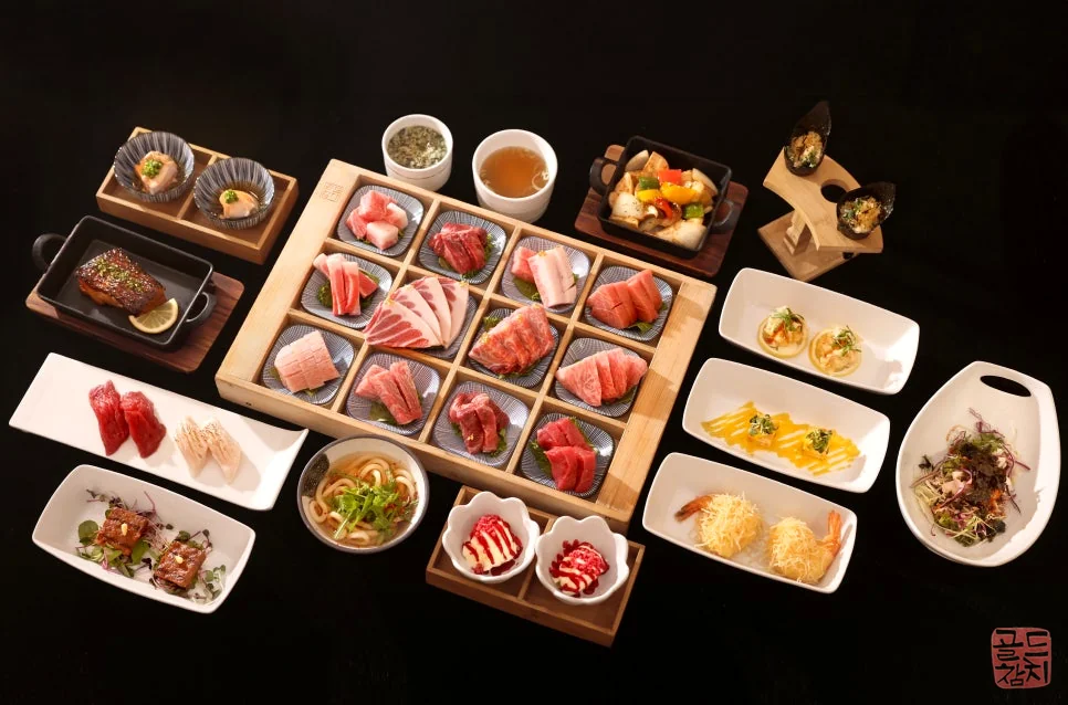 Goldtuna Bangi branch Omakase Special full table setting, generous course meal