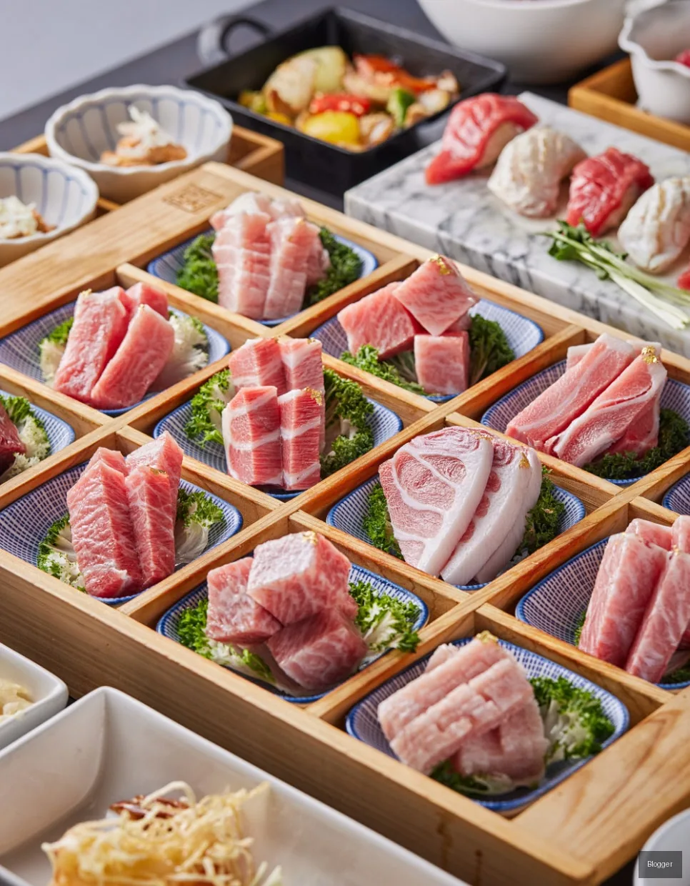 골드참치 고급 참치회 플레이팅 참치 요리