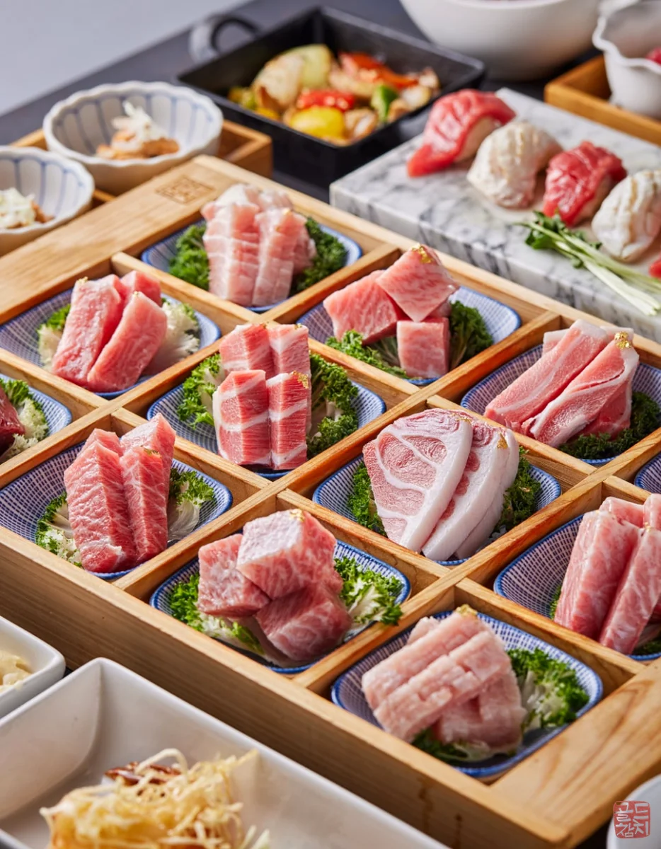 골드참치 고급 참치회 플레이팅 참치 요리
