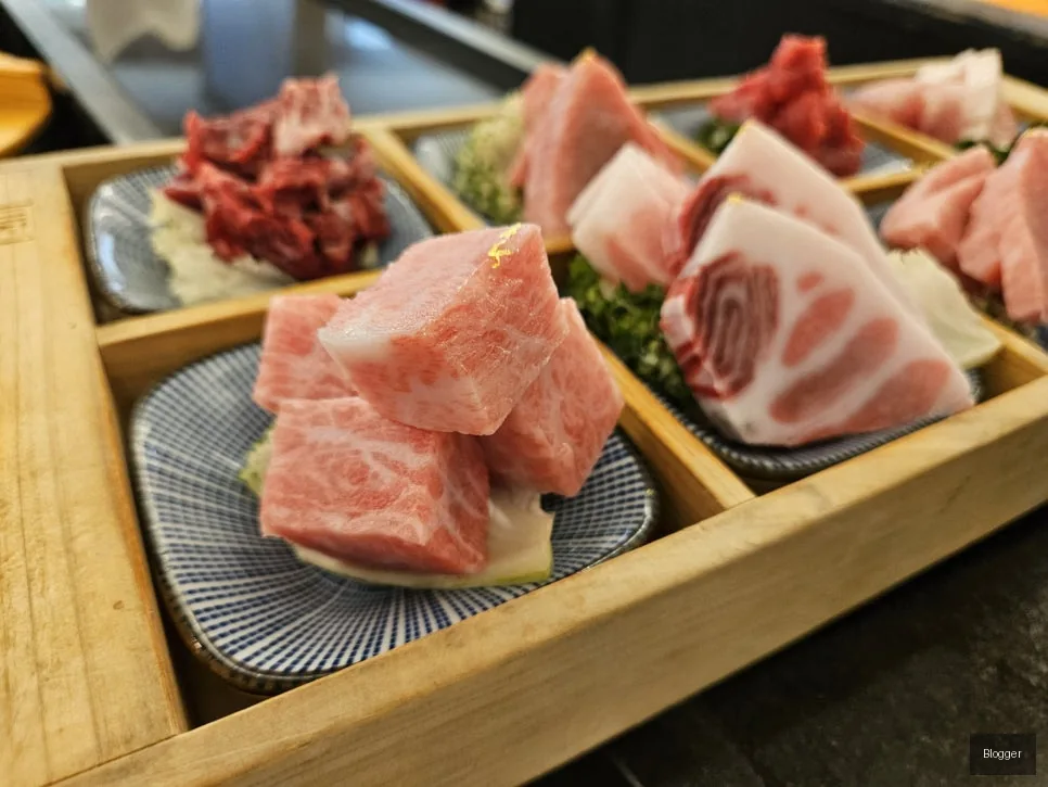 방이동 골드참치 시그니처 깍둑썰기 참치회 요리