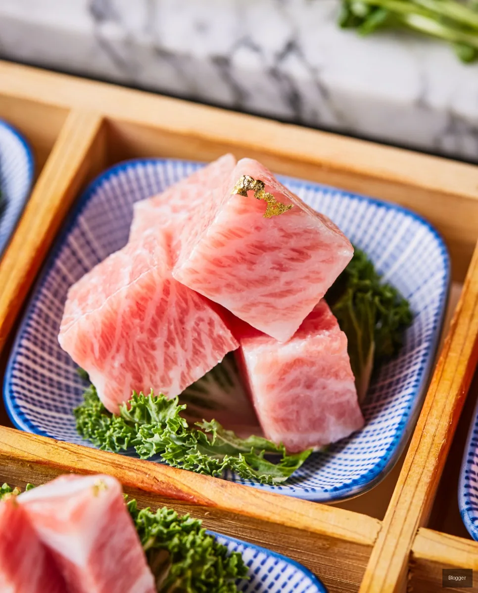 Goldtuna's signature cube-cut Bluefin tuna (Hon-maguro) sashimi