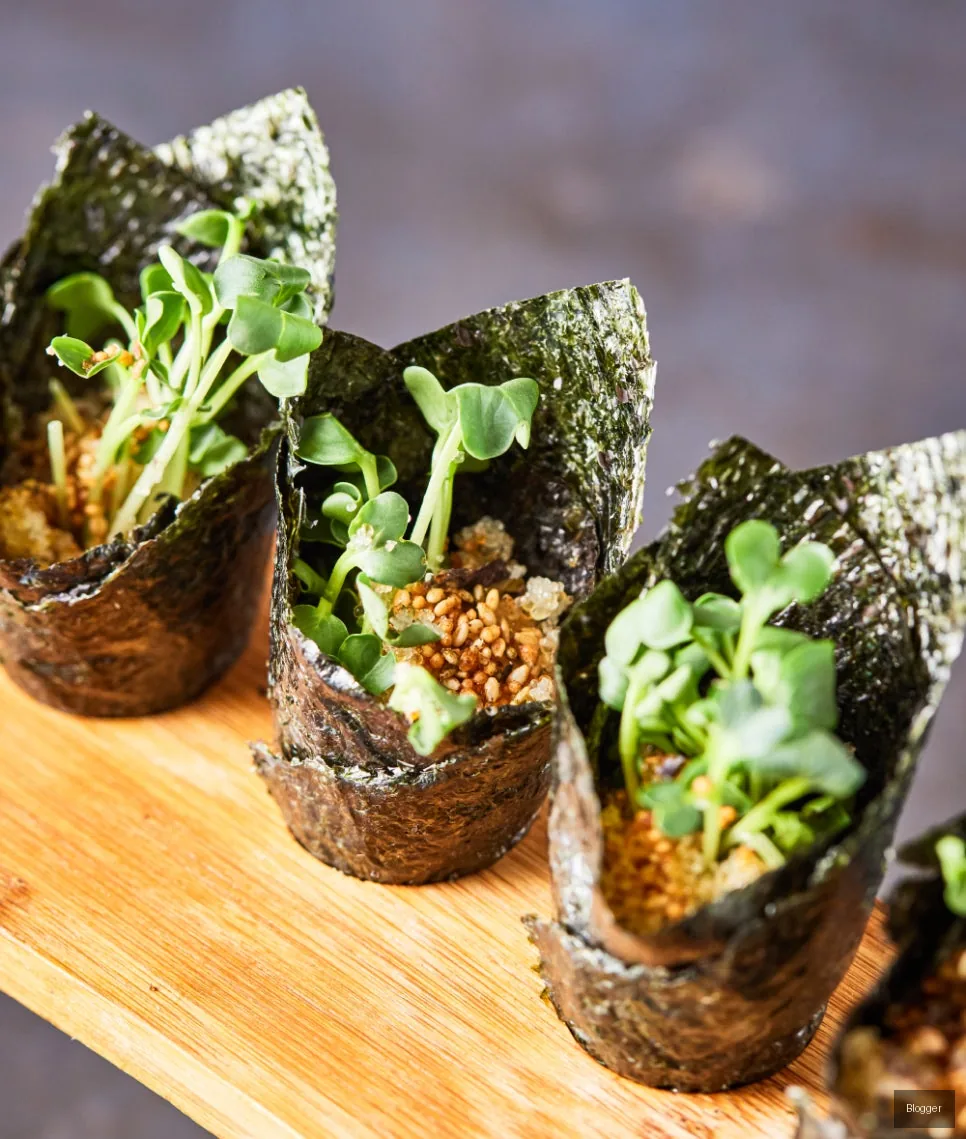 Tuna Maki rolls served as part of the 15-course meal