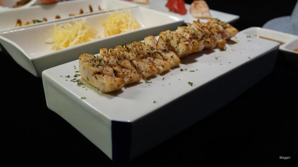 Gold Tuna 15-course alternative menu, grilled tuna for non-raw tuna eaters