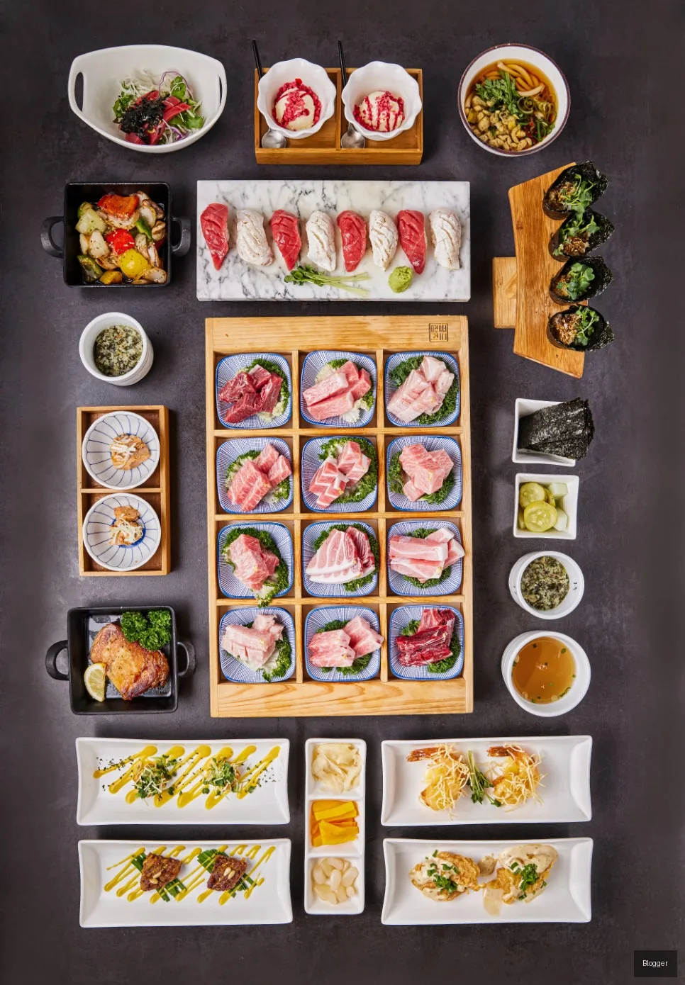Bangyi Sinsa Gold Tuna dinner 15-course omakase, full course, tuna sashimi, sushi, grilled, fried, dessert