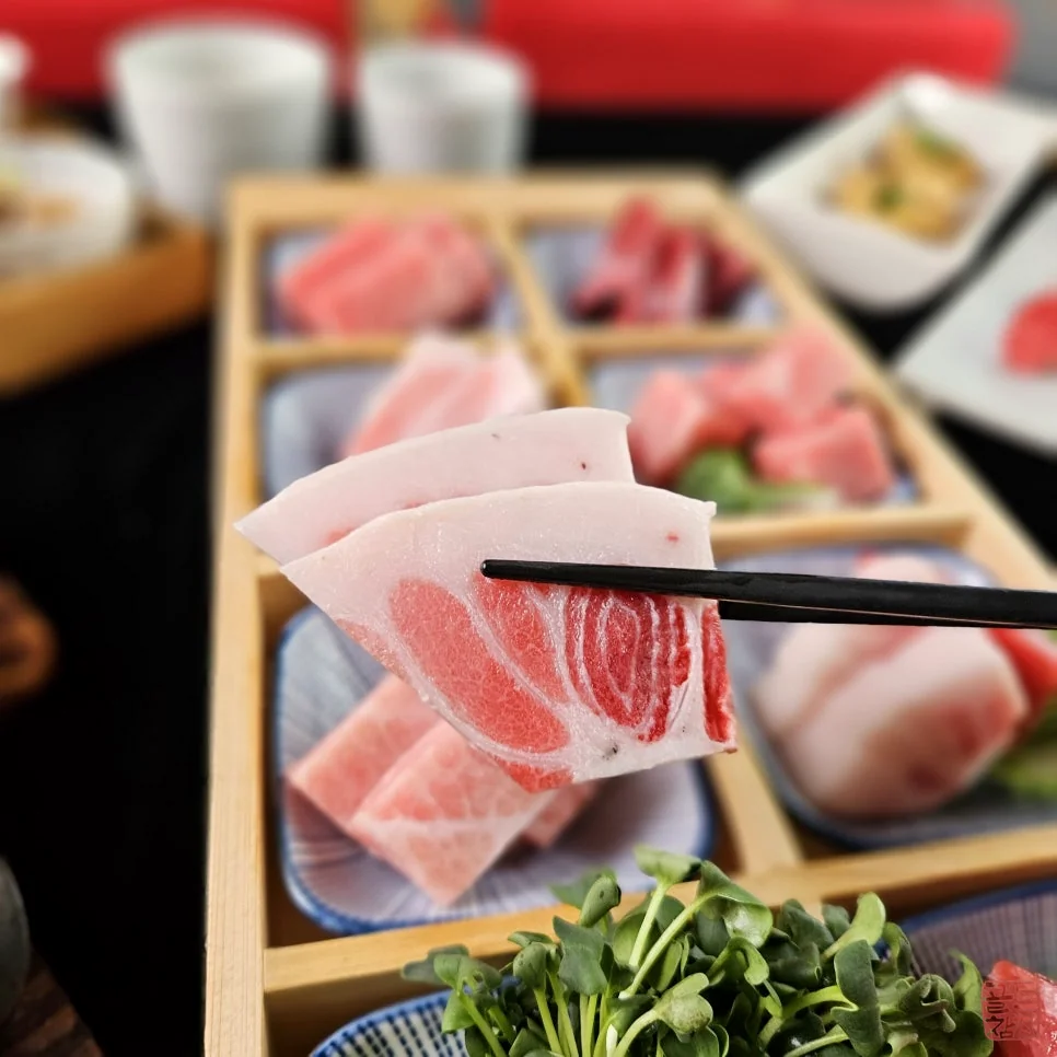Bangyi-dong Gold Tuna, bluefin tuna belly button sashimi, premium omakase