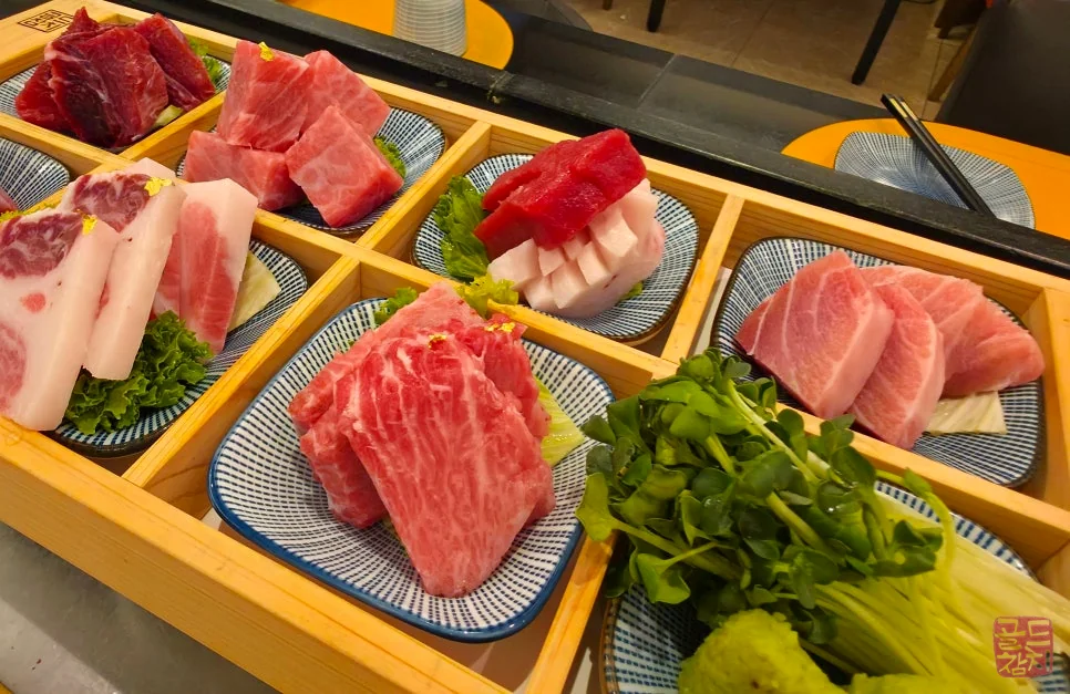 Goldtuna Seoul tuna sashimi, collar meat, navel meat, belly, southern bluefin wing meat, akami